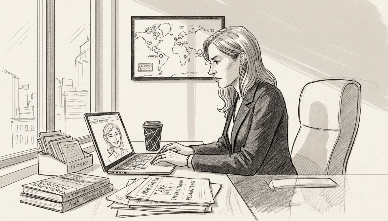 Planner consulting on cross-border finances in office