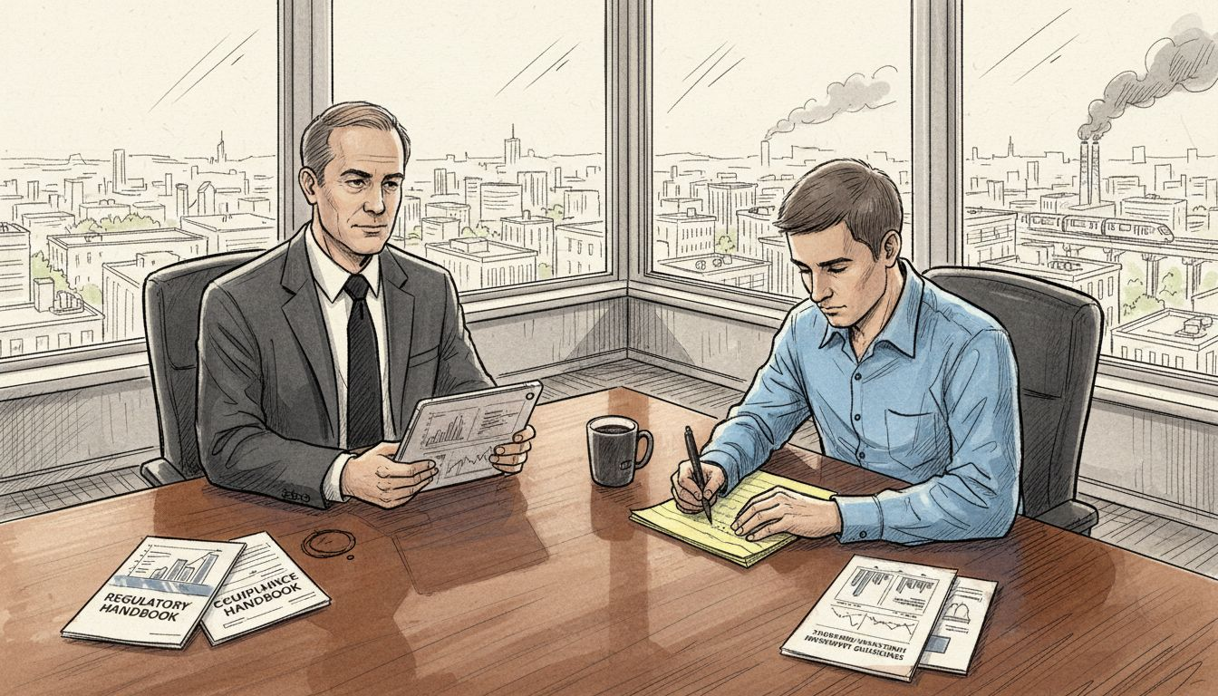 Financial adviser consulting US expat client