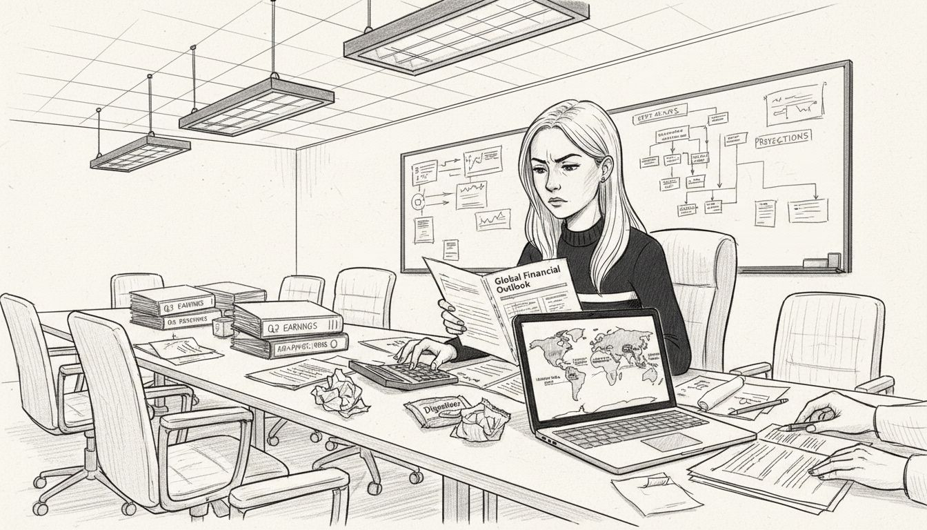 Analyst reviewing global due diligence files