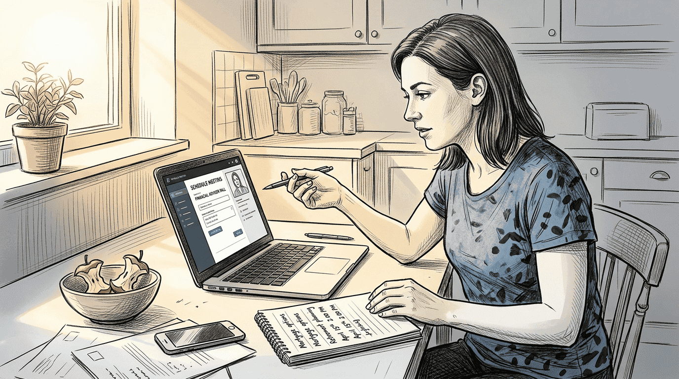 Client preparing for adviser credential check