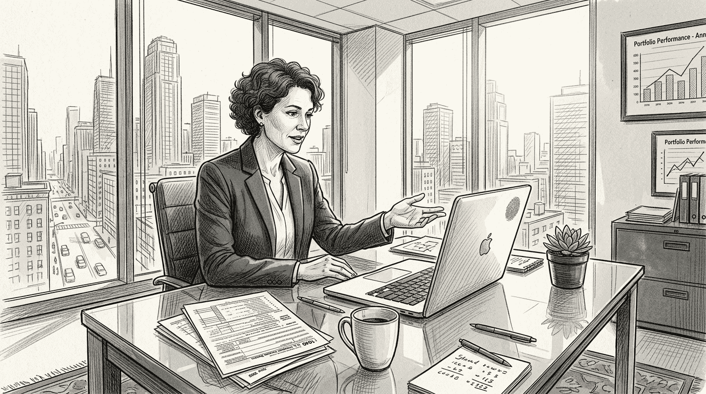 Financial adviser consulting an expat client