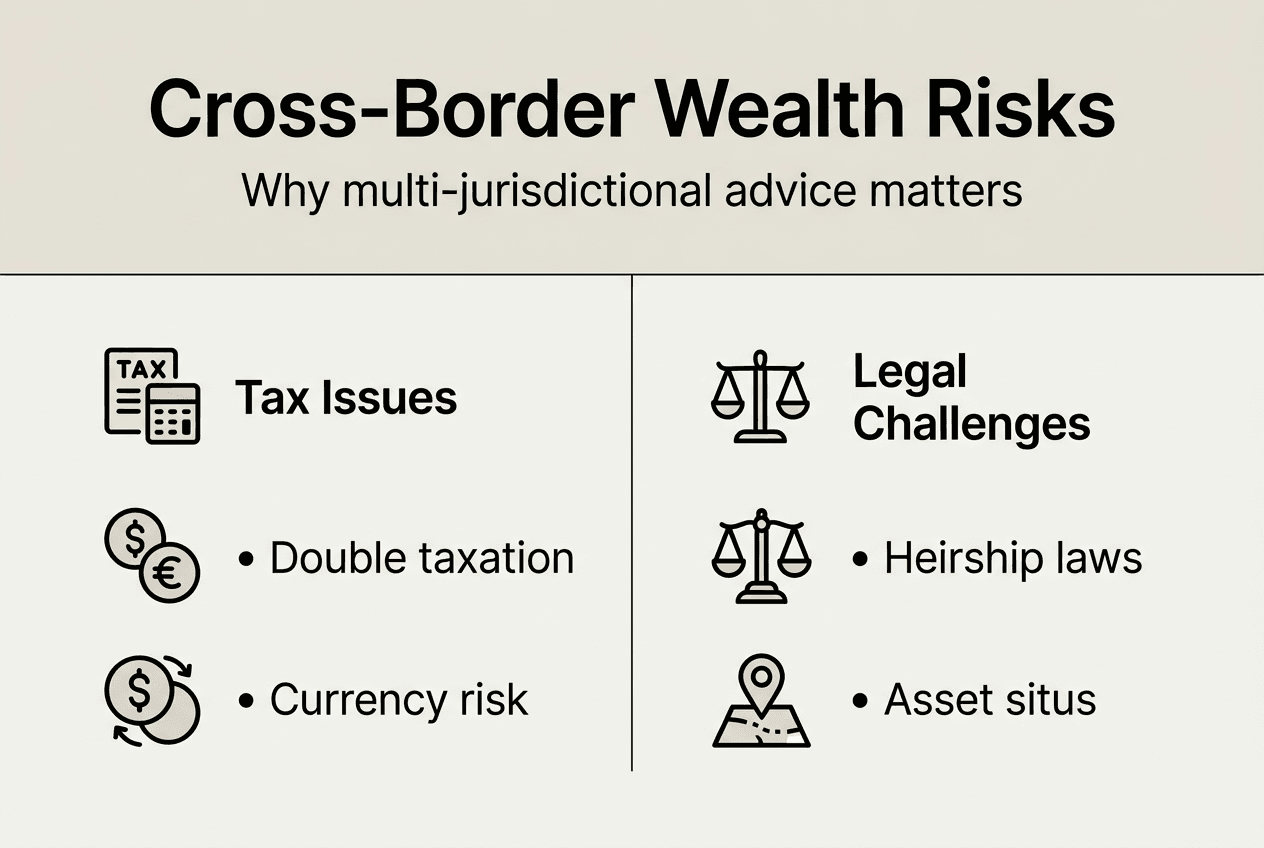 Infographic shows cross-border tax and legal challenges