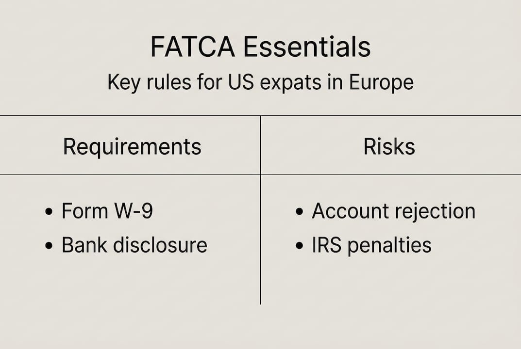 Infographic explaining FATCA basics for US expats