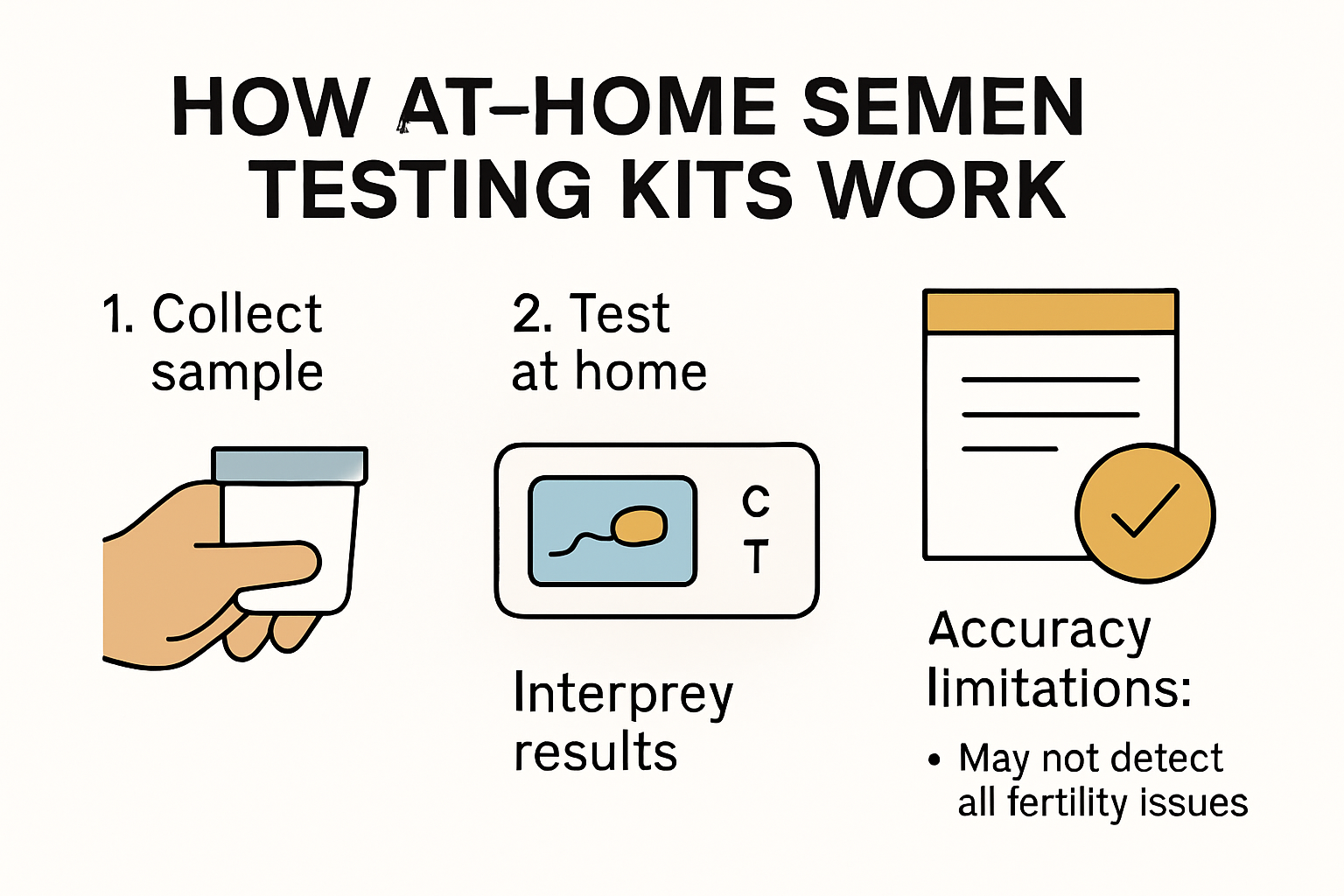 Infographic explaining how semen testing kits work