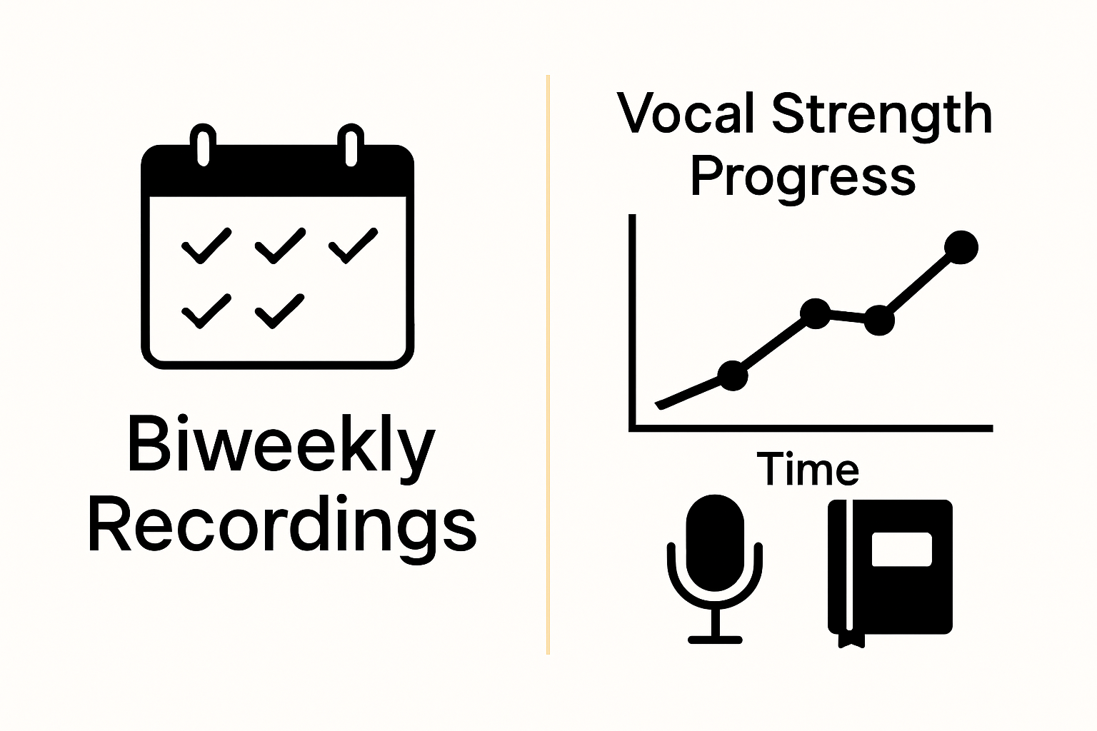 Infographic tracking vocal progress and assessment