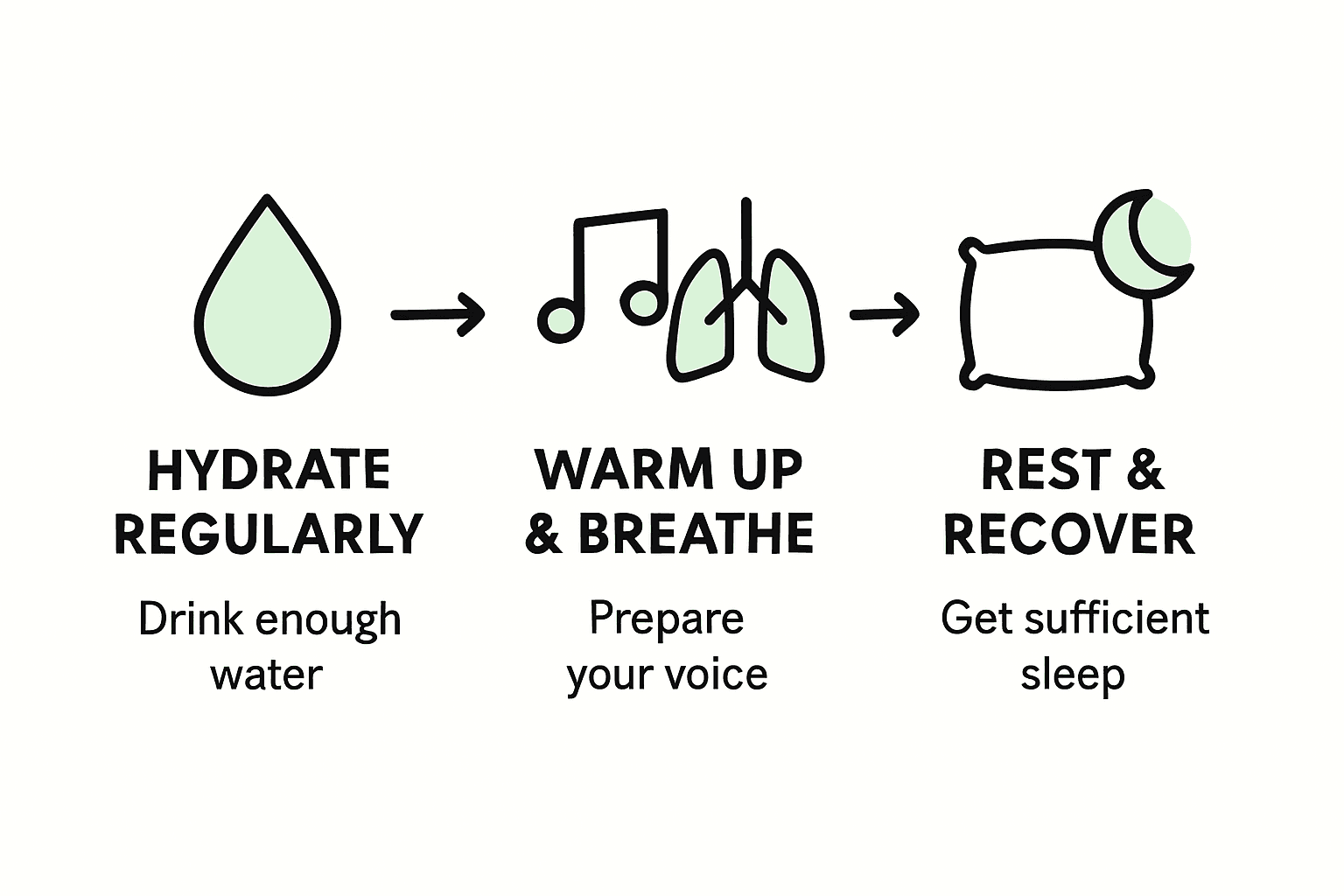 Infographic on vocal health prevention steps