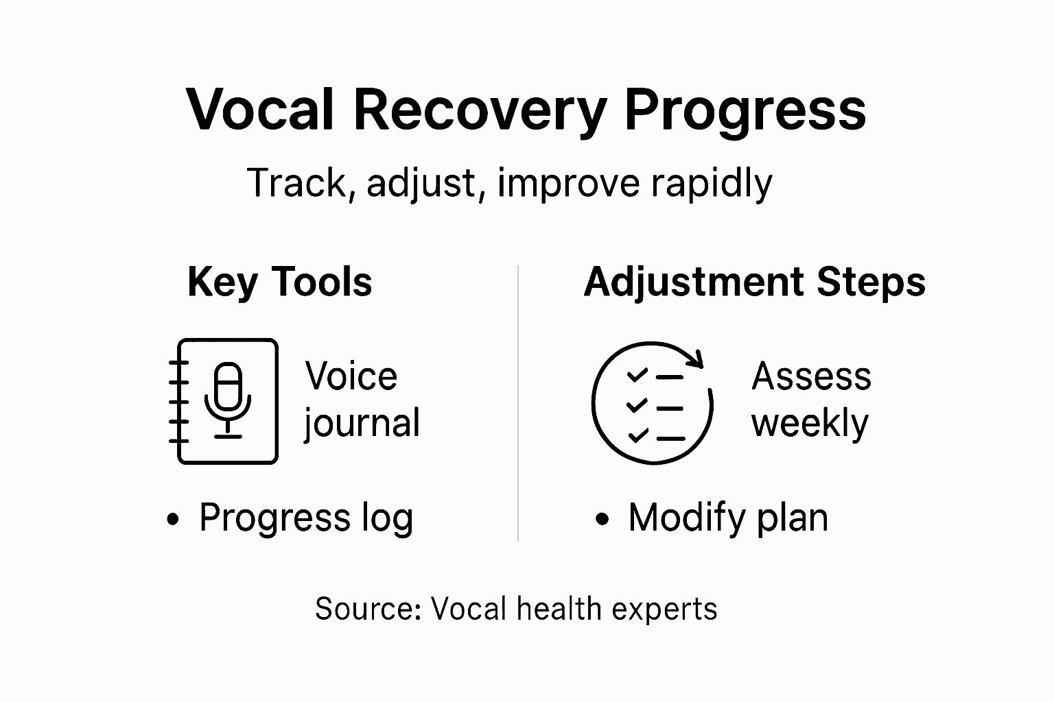 Infographic for tracking vocal recovery progress