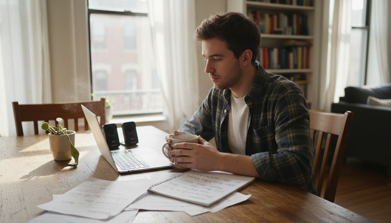 Vocal coach conducting home voice assessment