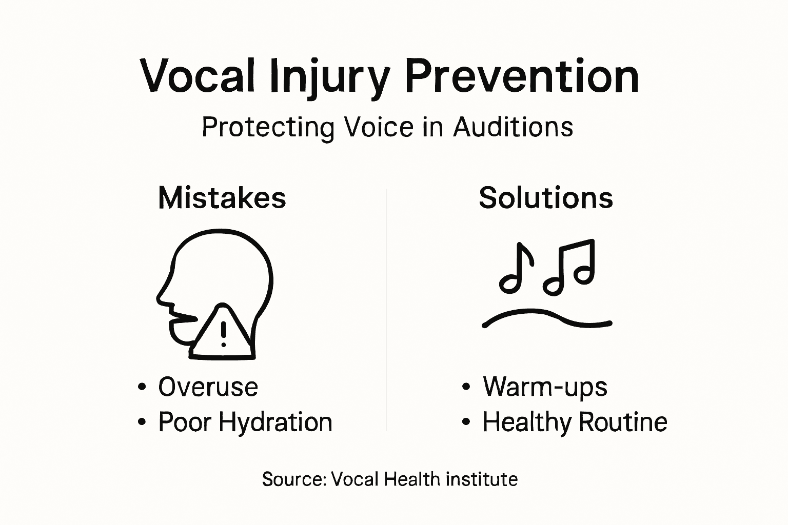 Infographic on vocal injury prevention