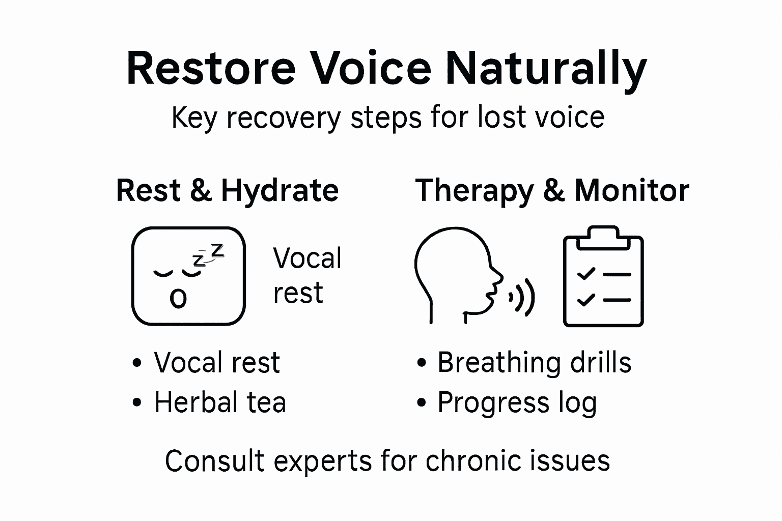 Infographic showing natural voice restoration steps