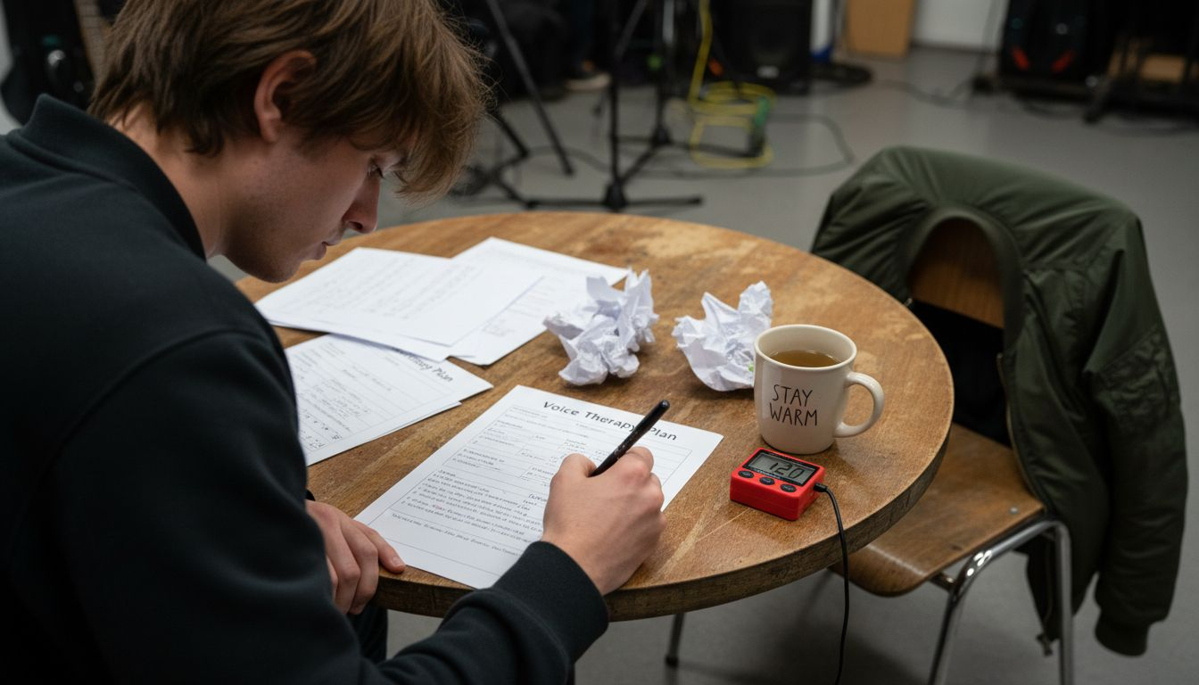 Vocalist working on custom therapy plan