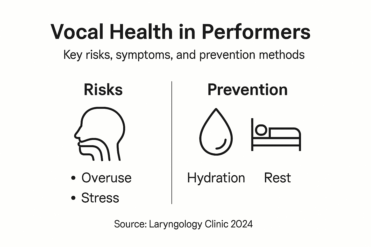 Infographic showing vocal disorder risks and prevention