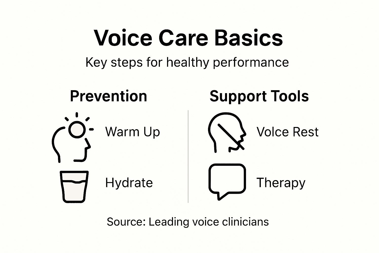 Infographic about professional voice care basics