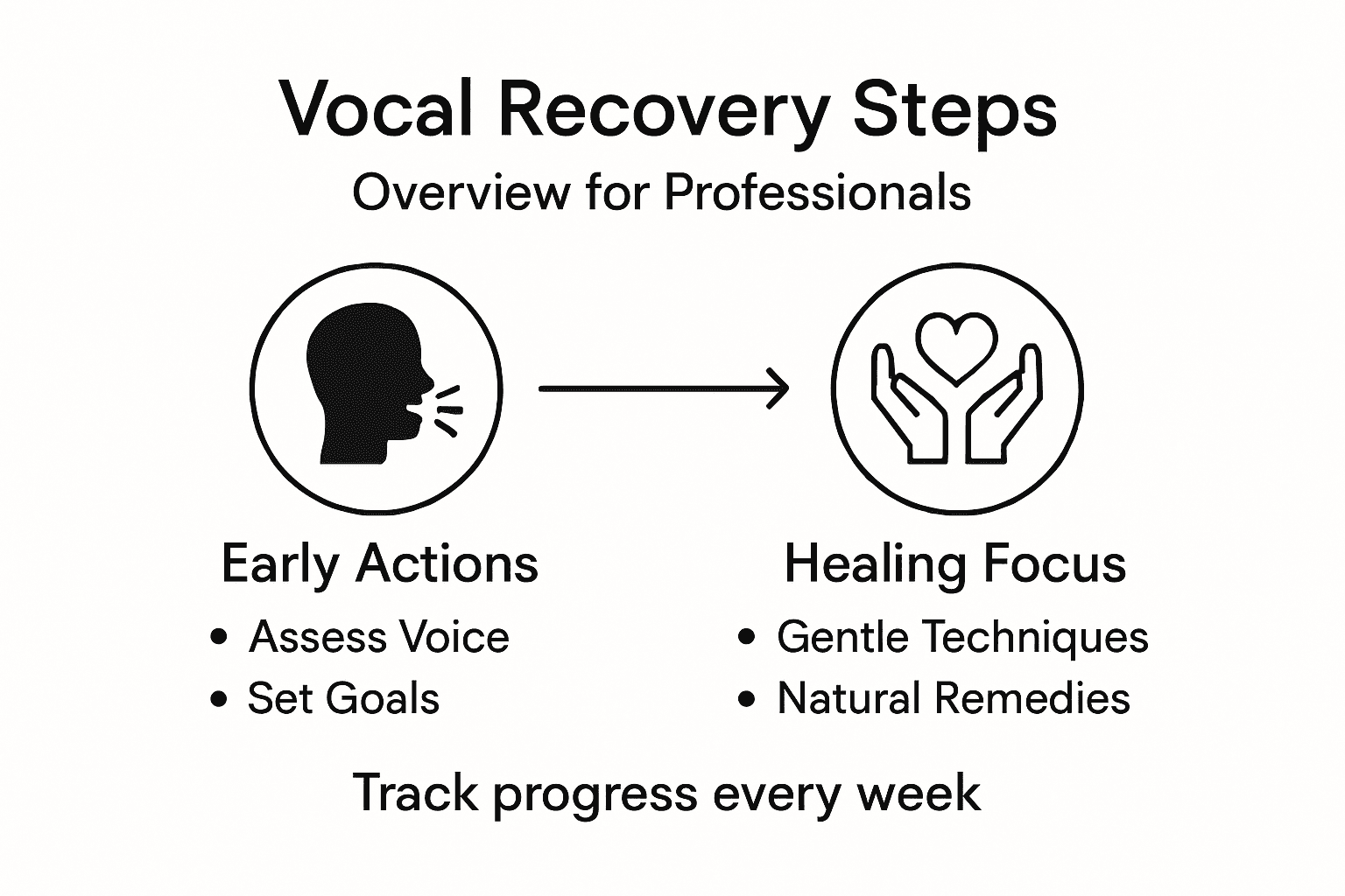 Infographic showing vocal recovery step overview