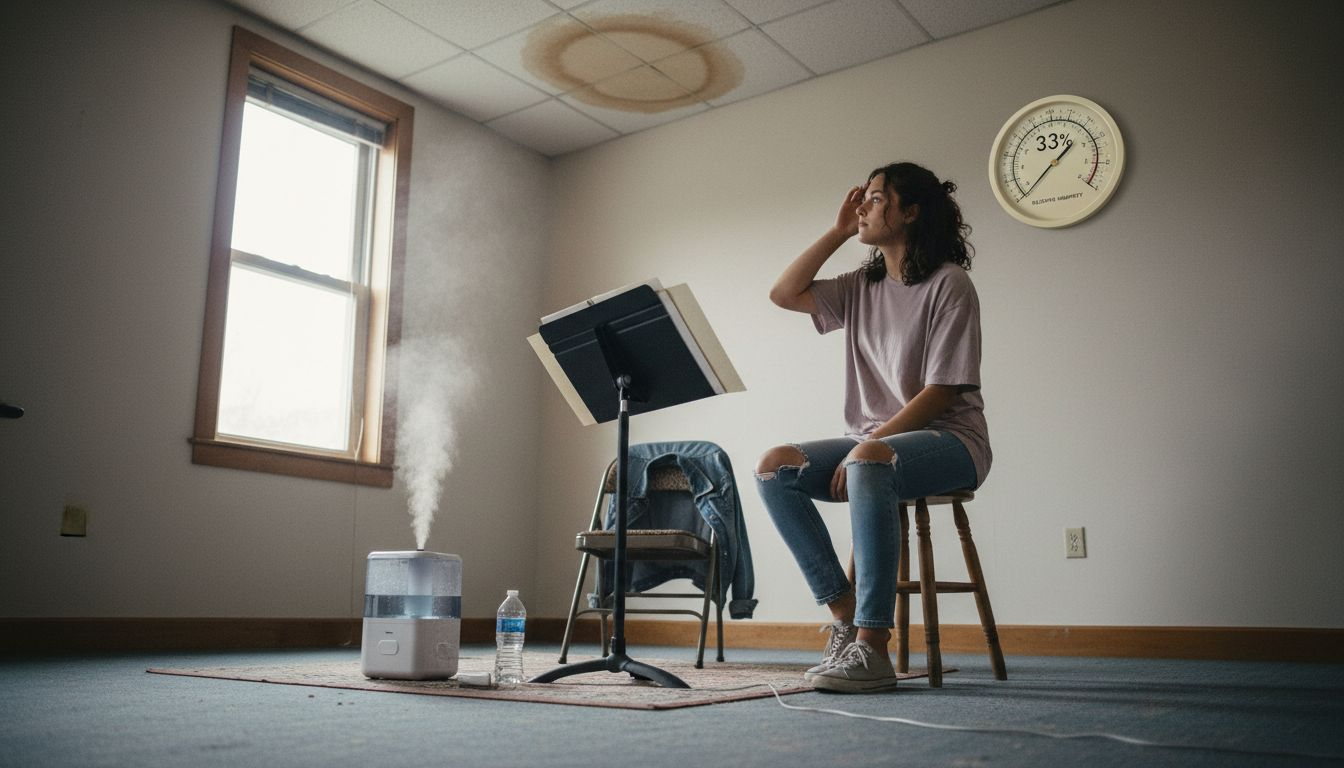 Singer monitoring dry room humidity settings