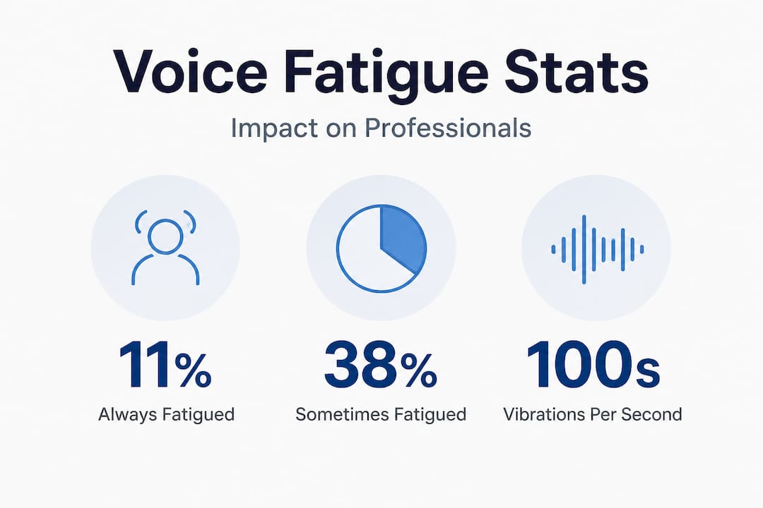 Infographic highlighting vocal fatigue statistics