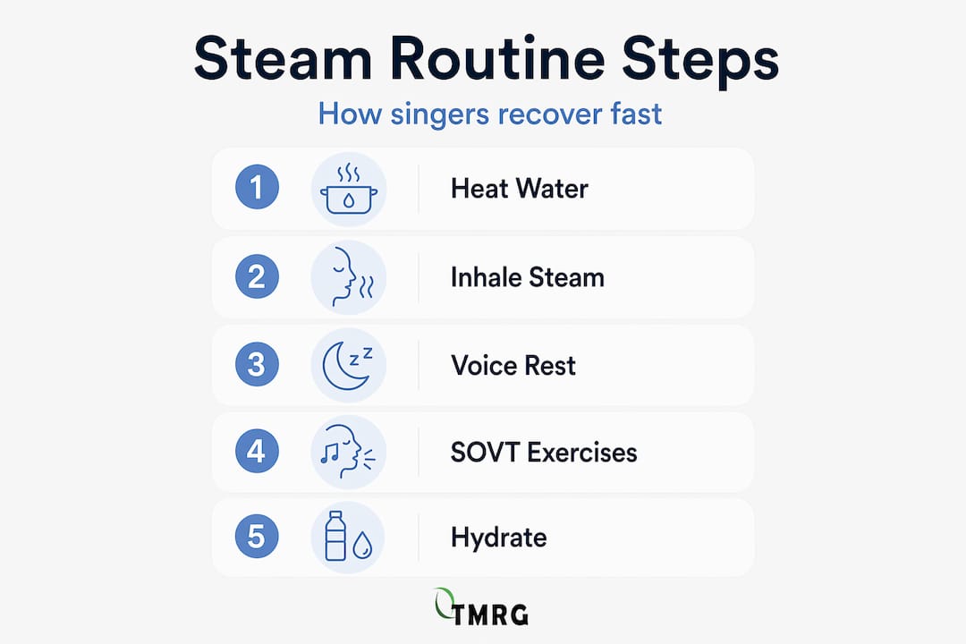 Steps to safe steam inhalation routine