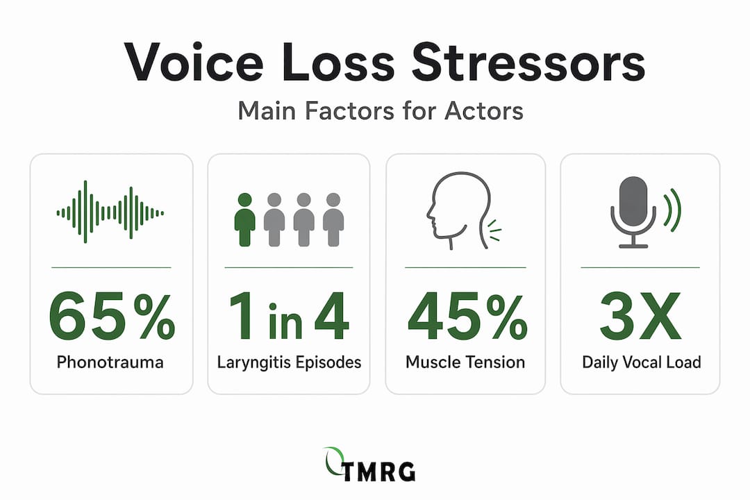 Infographic displaying top voice loss stressors