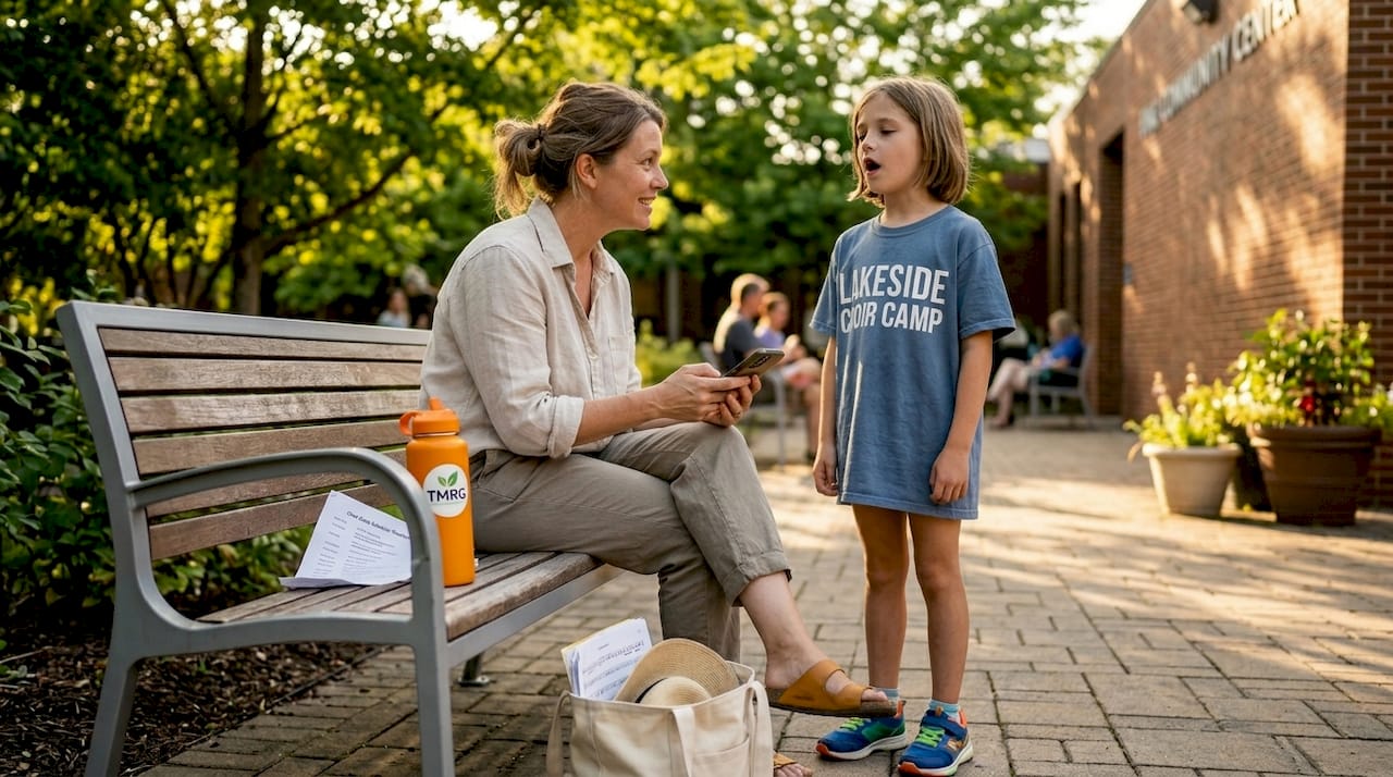 Parent and child at vocal therapy camp