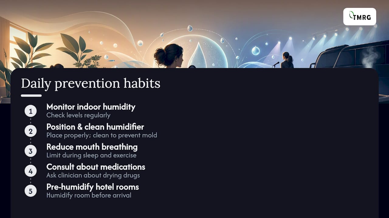 Five habits for preventing dry-air voice damage
