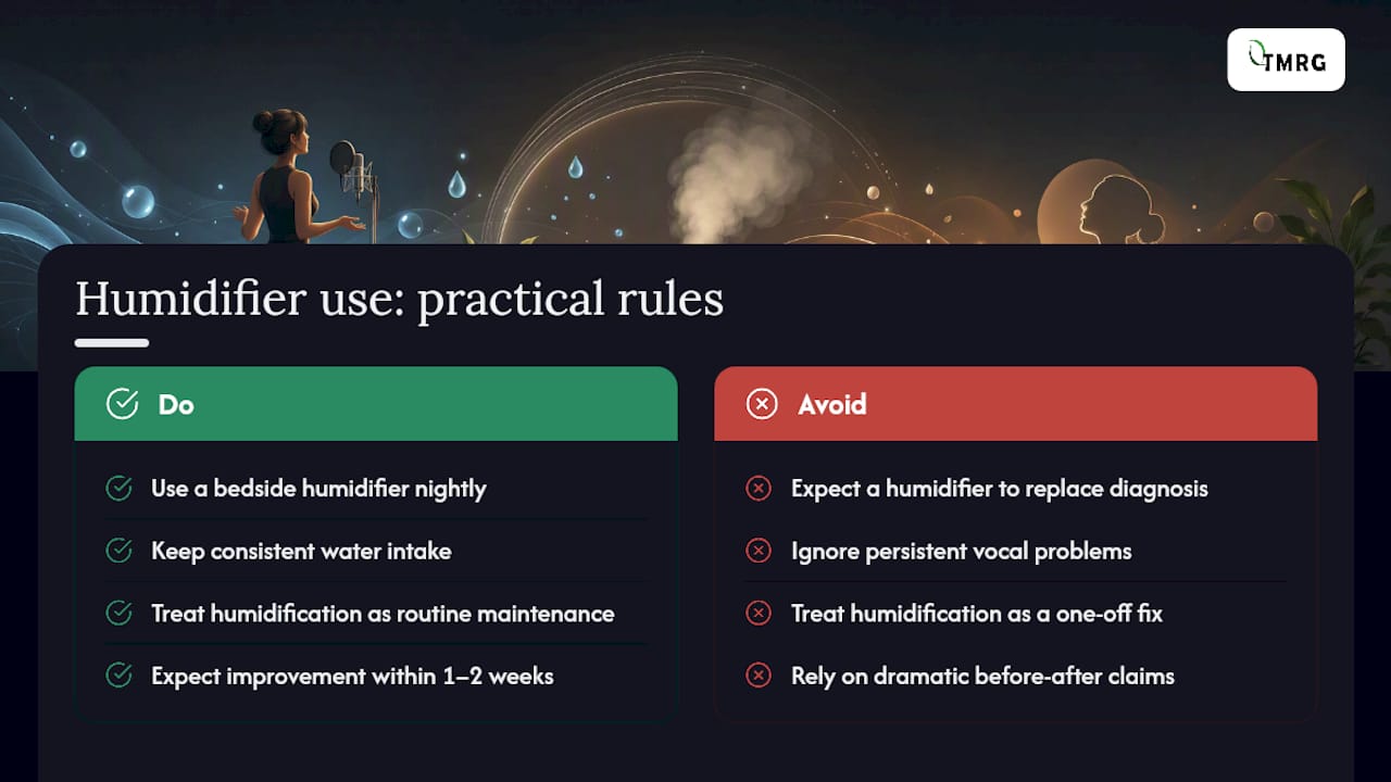 Humidity as a Reliable Supportive Tool, Not a Miracle Fix — overview diagram