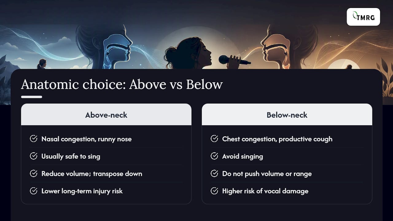 Above and below neck symptom decision guide