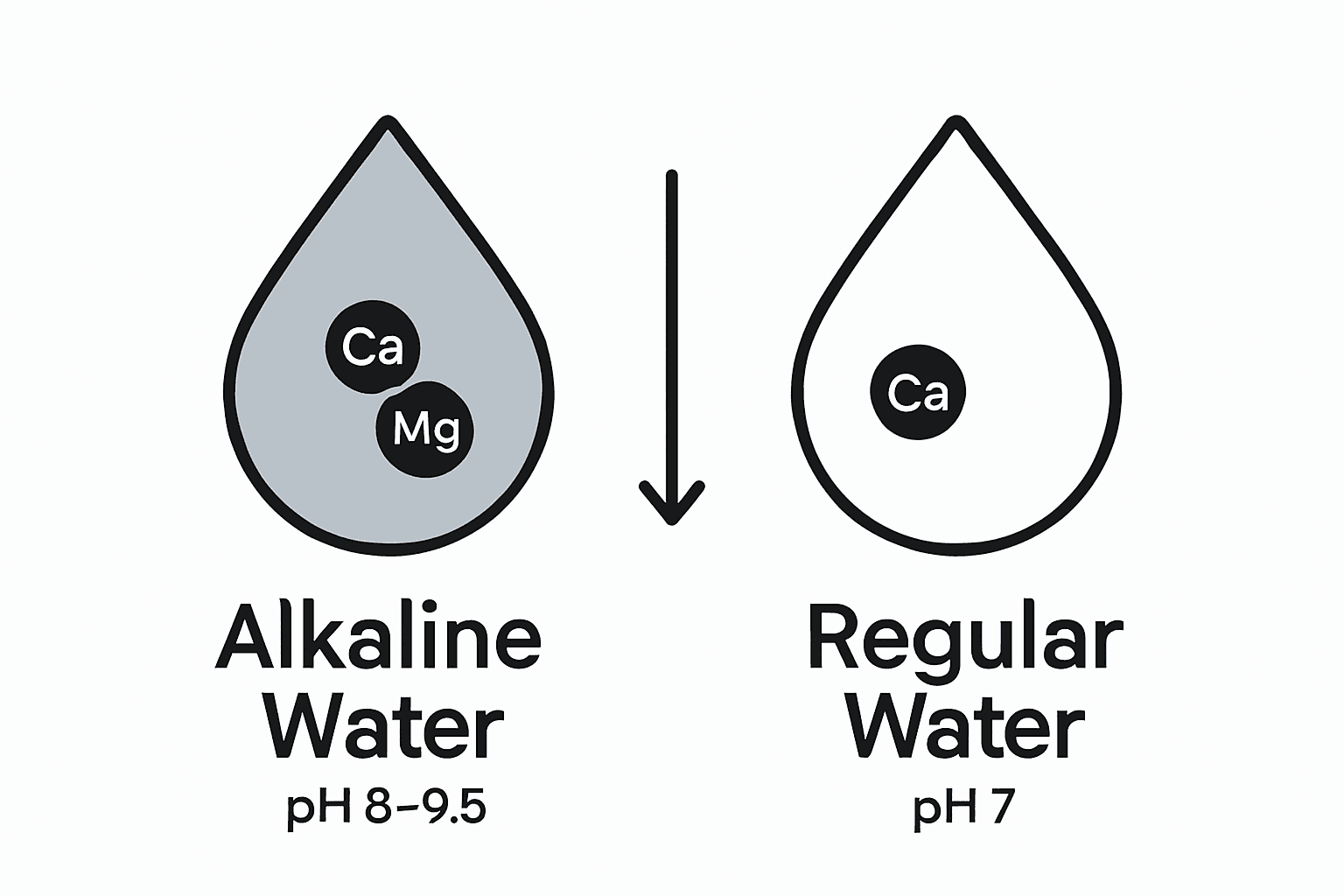 Infographic: alkaline vs regular water differences