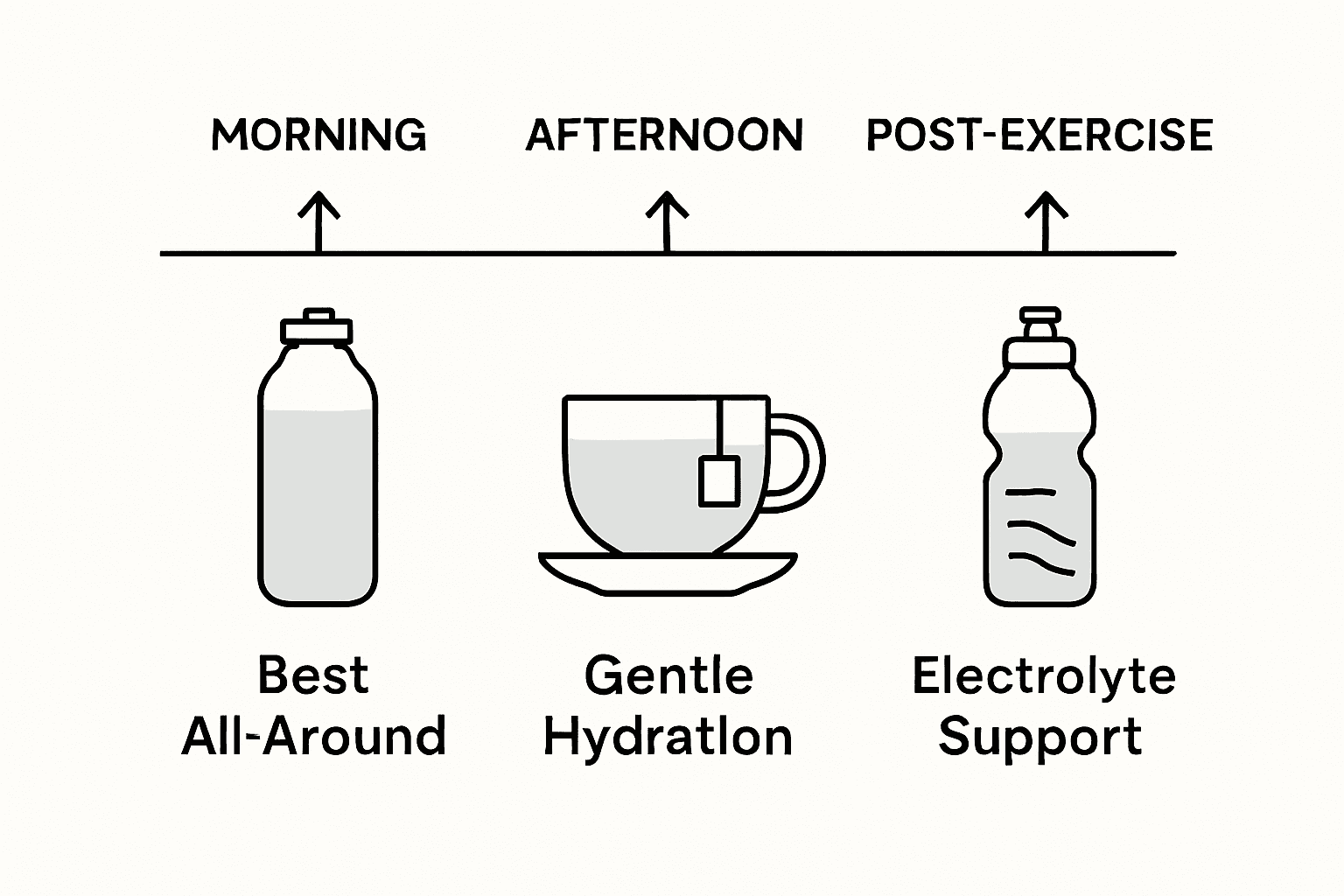 Infographic comparing hydration fluid types