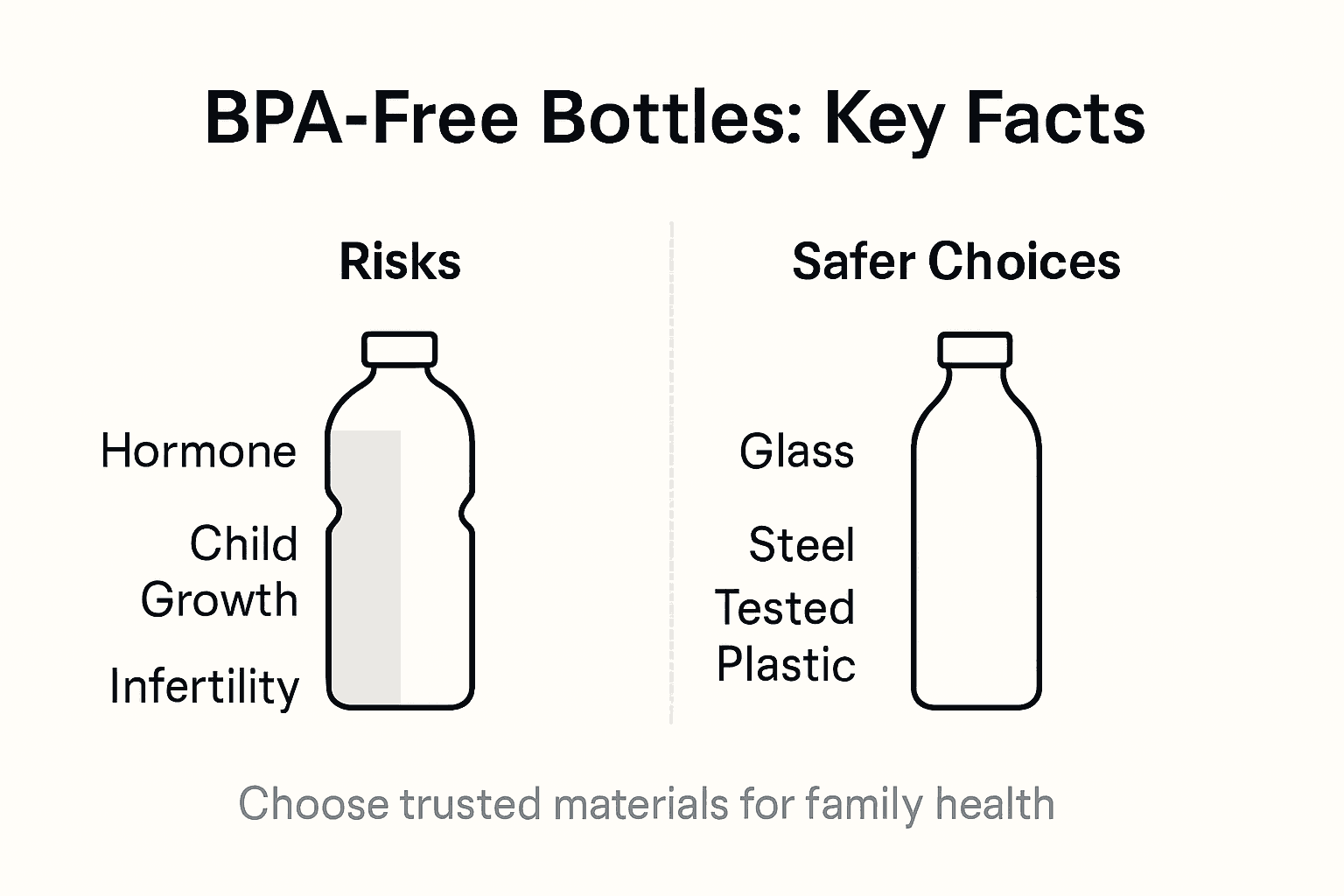 Infographic BPA health risks and safe bottle types
