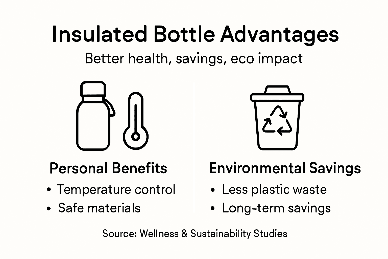 Infographic showing health, savings, and sustainability