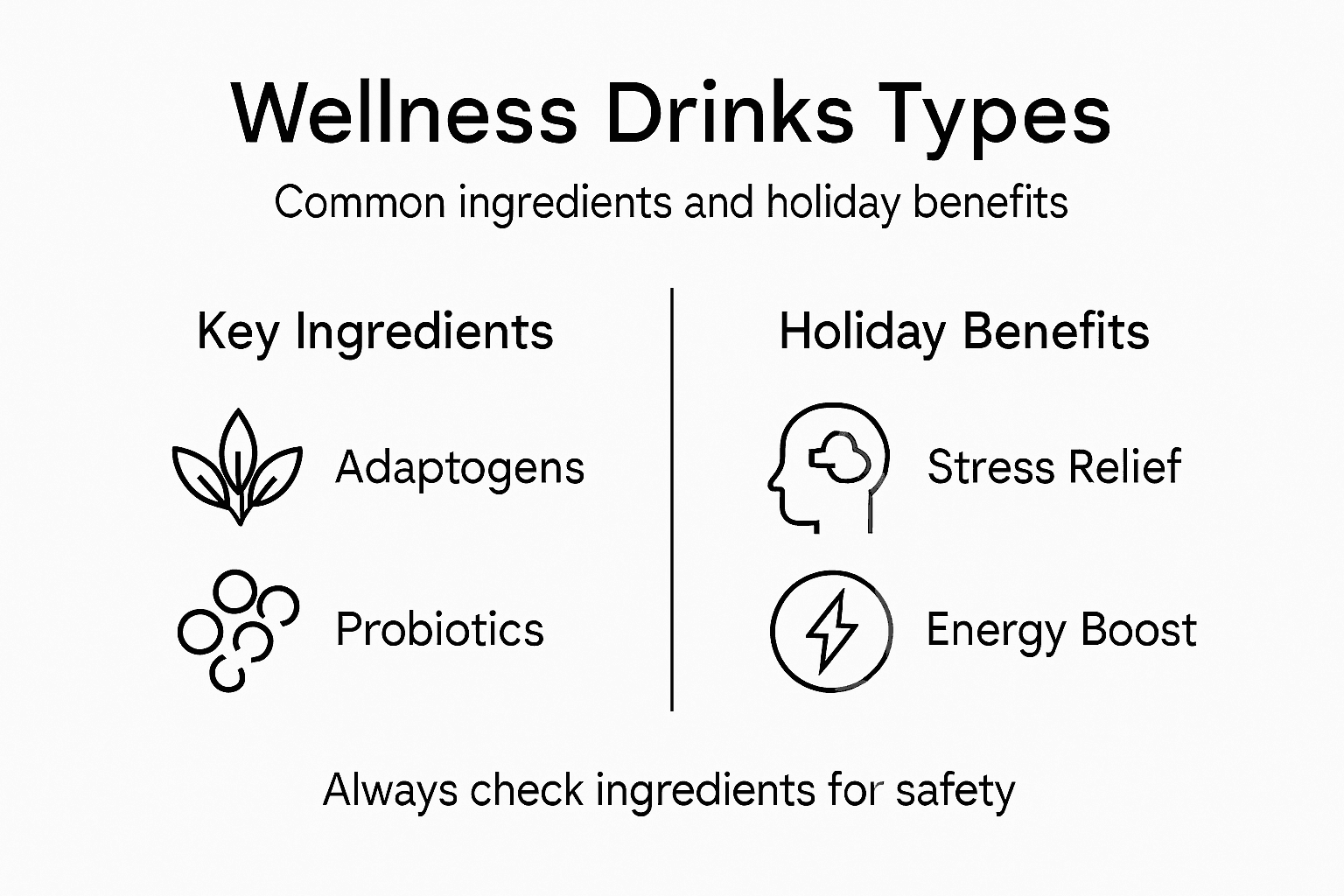 Infographic comparing ingredients and benefits