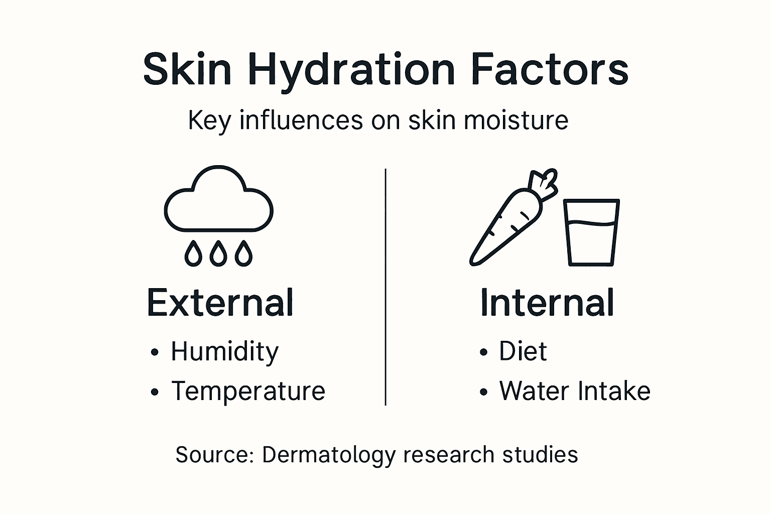 Infographic of skin hydration influences