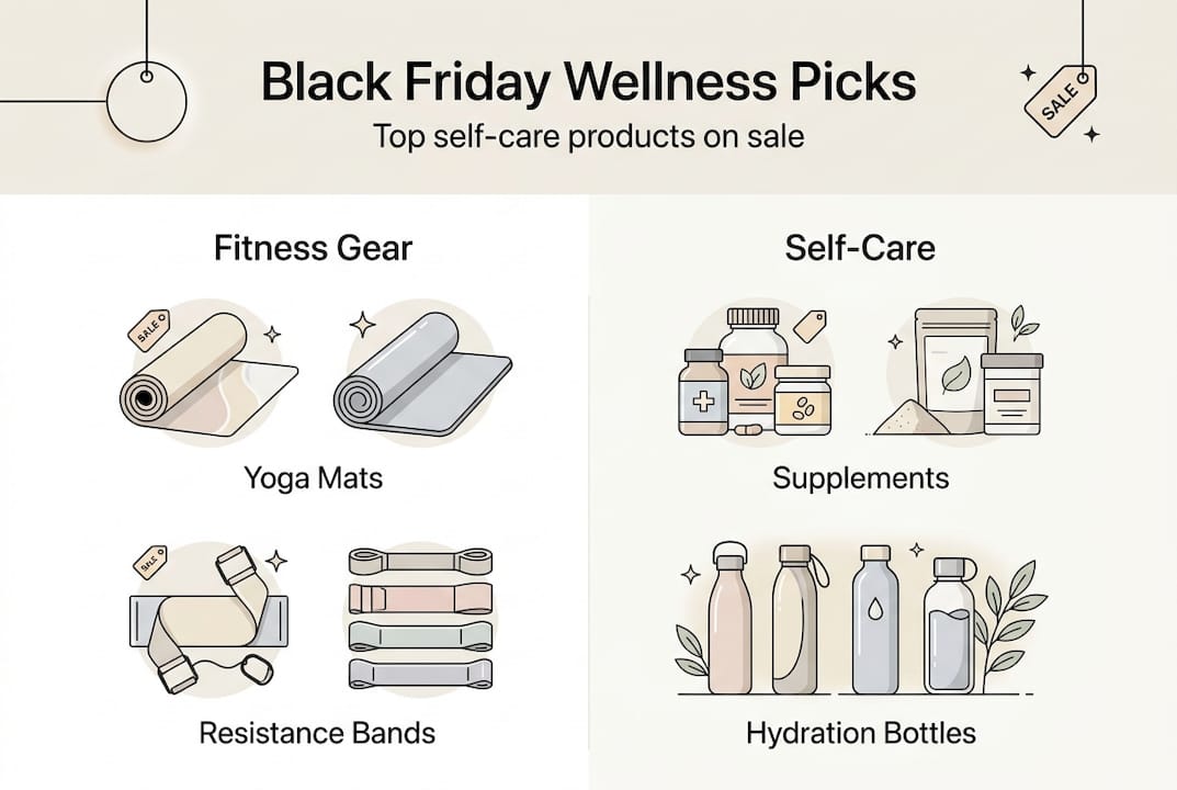 Infographic of popular Black Friday wellness products