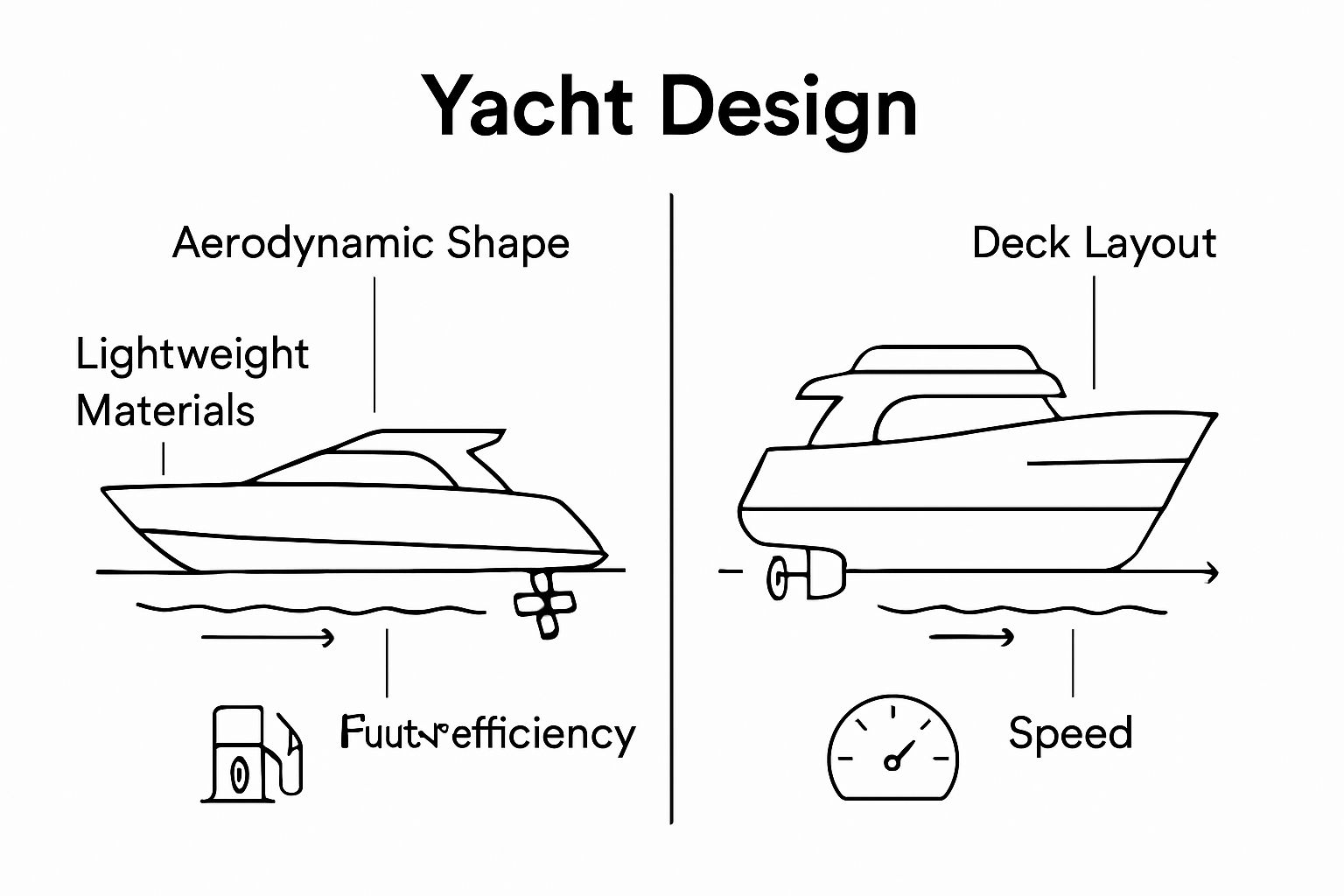 Yacht design versus performance infographic