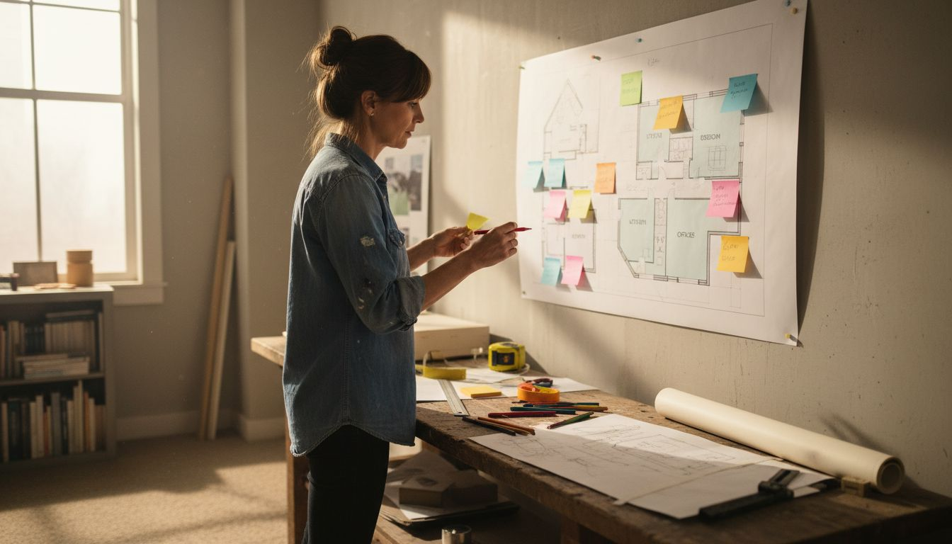 Architect mapping yacht spatial zones