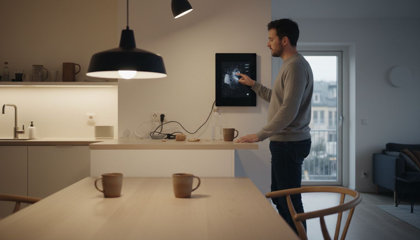 Smart home kitchen with digital panel