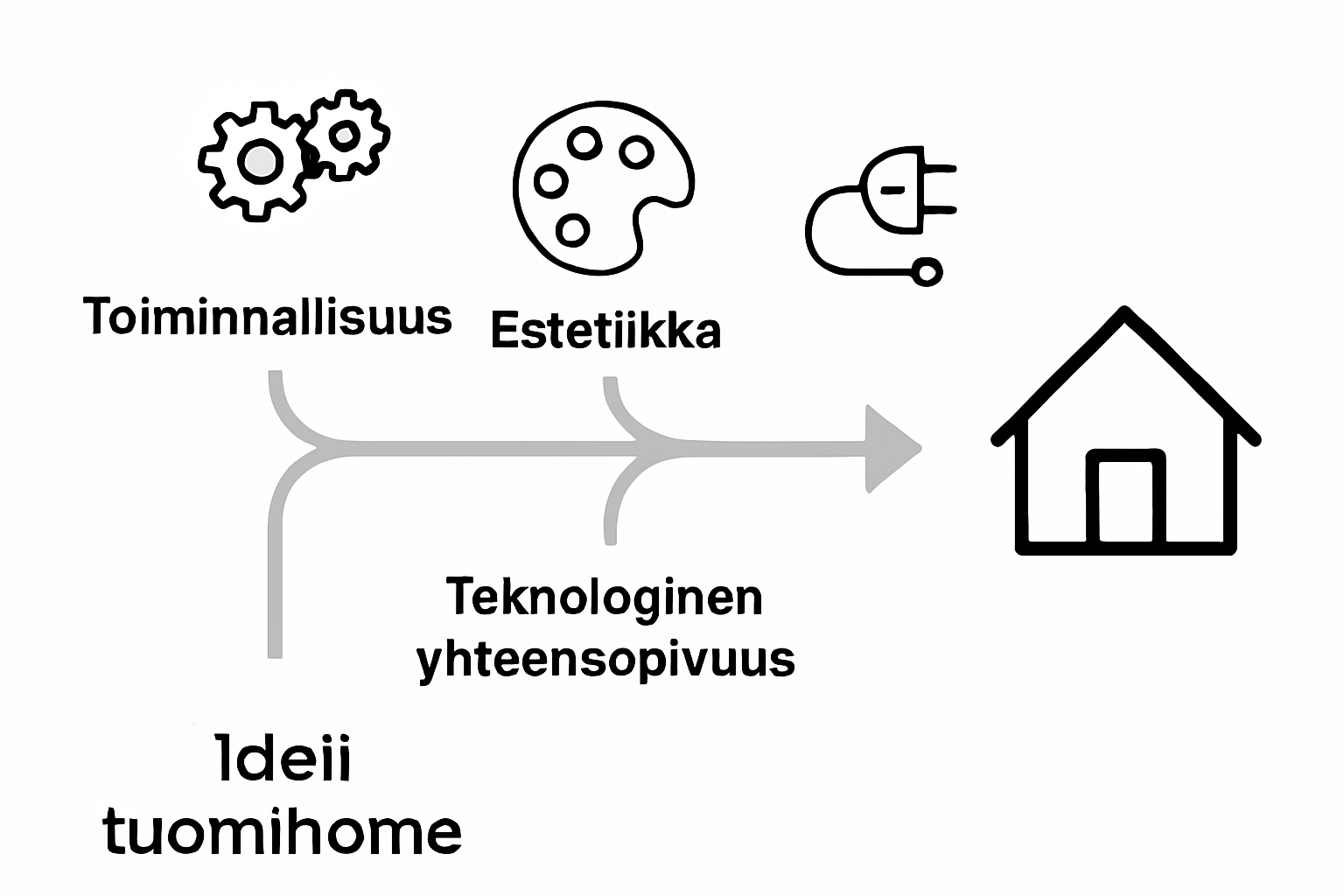 Havainnollistava kuva älykotien materiaalien vertailusta