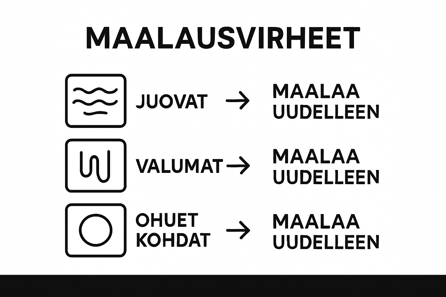 Maalausvinkit: yleisimmät mokat ja niiden korjauskeinot kätevästi kuvina