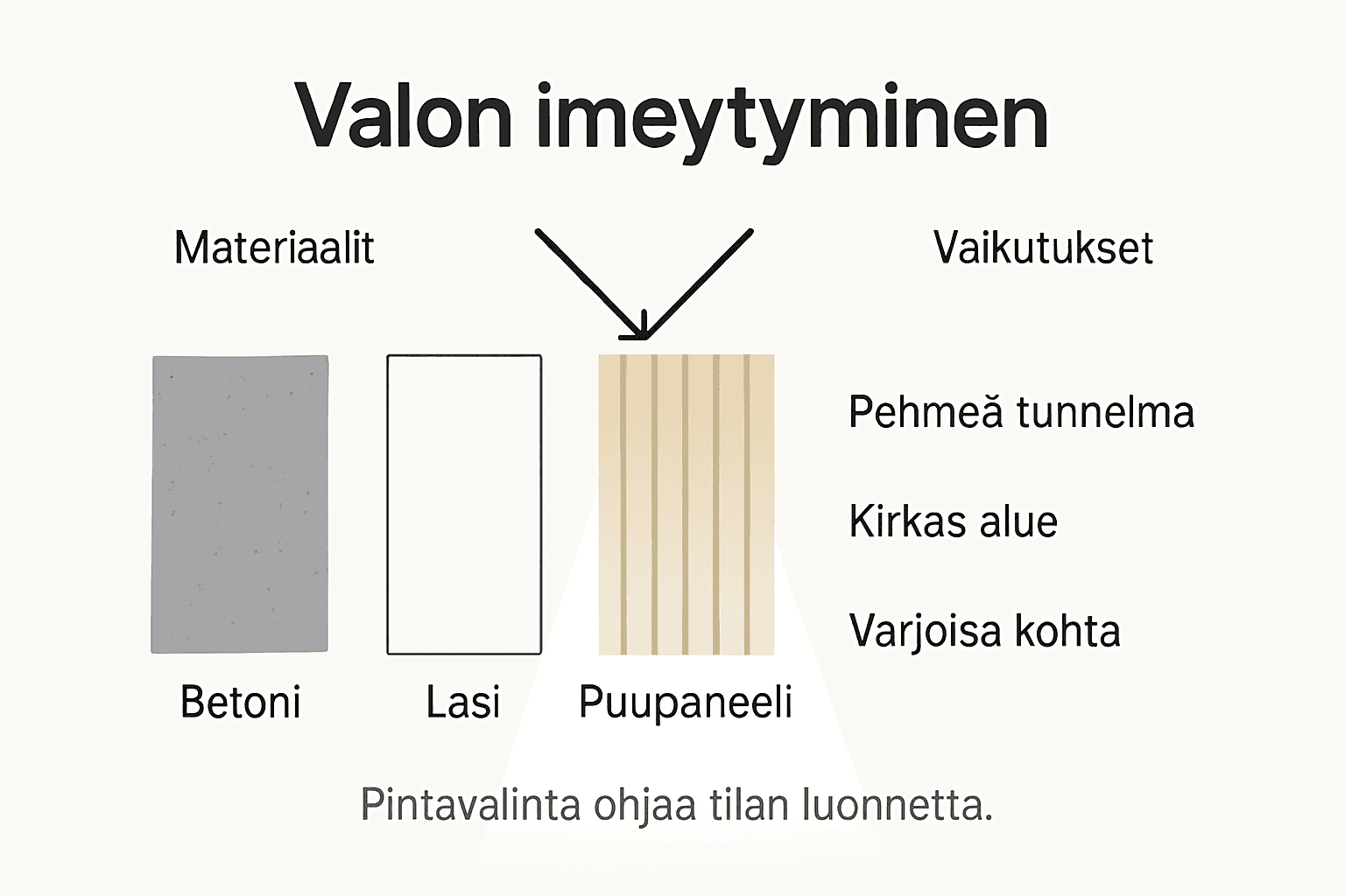 Infografiikka: Mitkä tekijät vaikuttavat siihen, miten valo imeytyy?