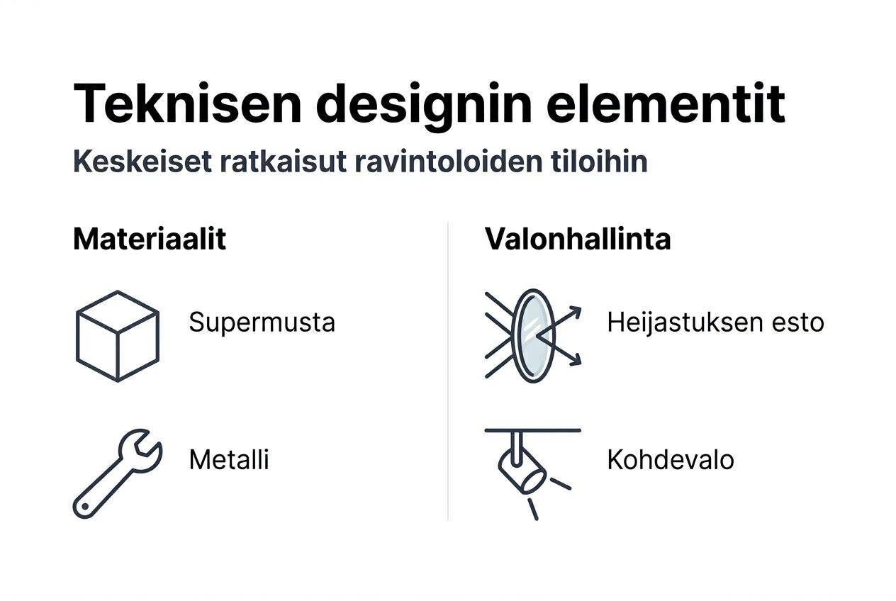 Infografiikka: Ravintoloiden teknisen suunnittelun avaintekijät