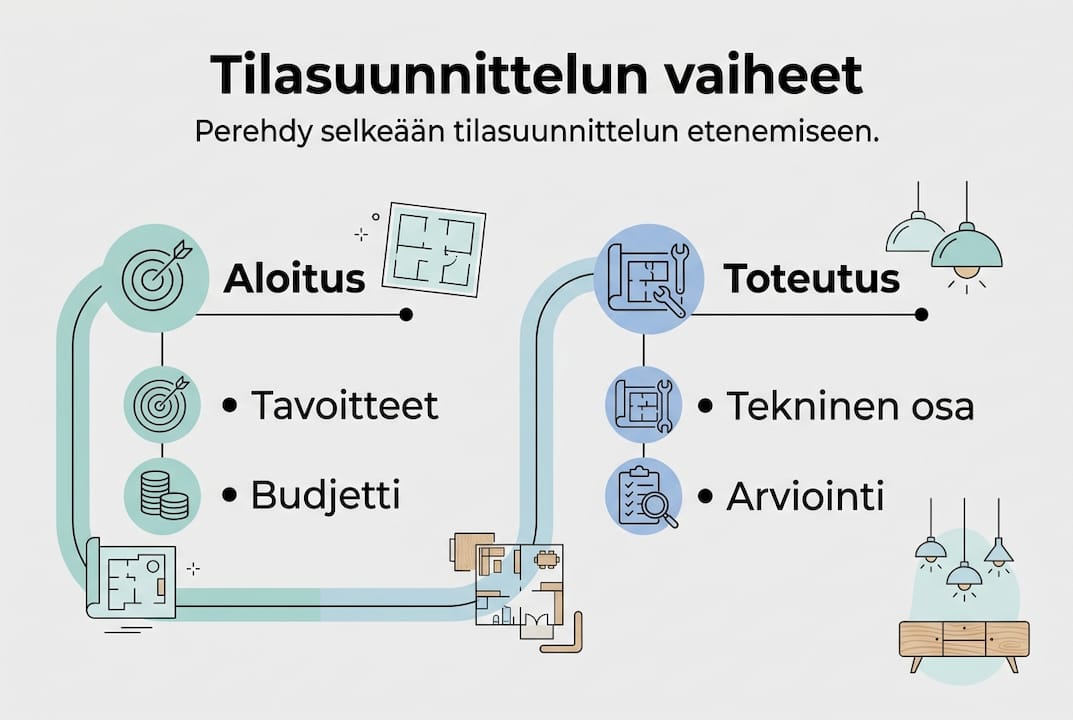Tilasuunnittelun vaiheet pähkinänkuoressa – infograafina