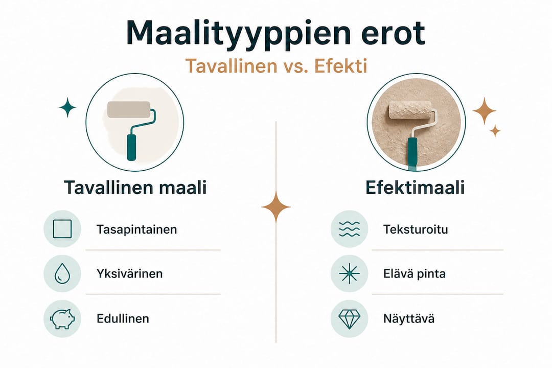Infographic: comparison of traditional paints and effect paints
