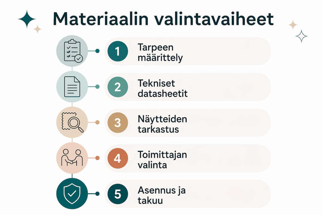 Infograafi: Näin valitset oikean materiaalin