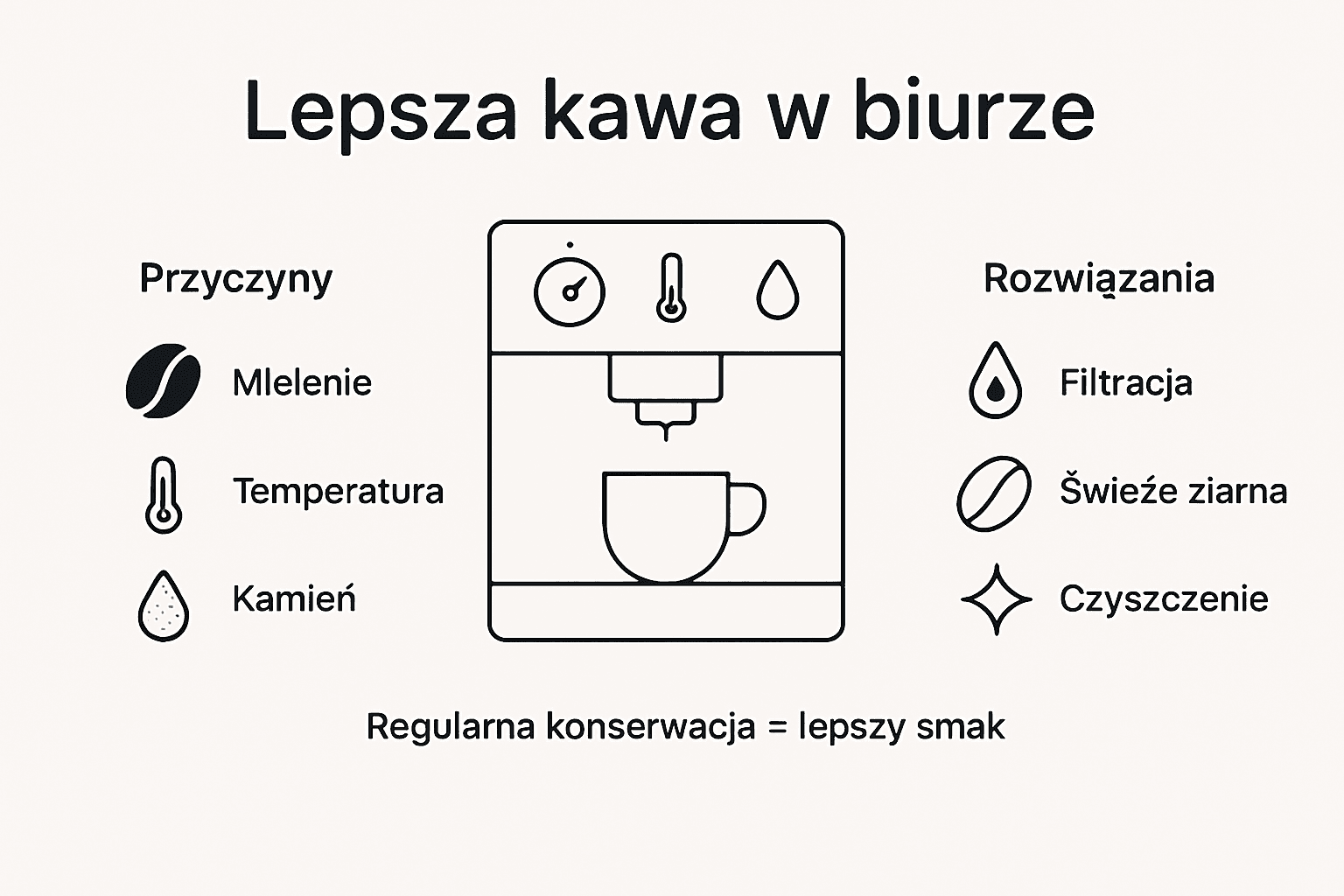 Infografika: Jak wydobyć pełnię smaku z kawy parzonej w ekspresie