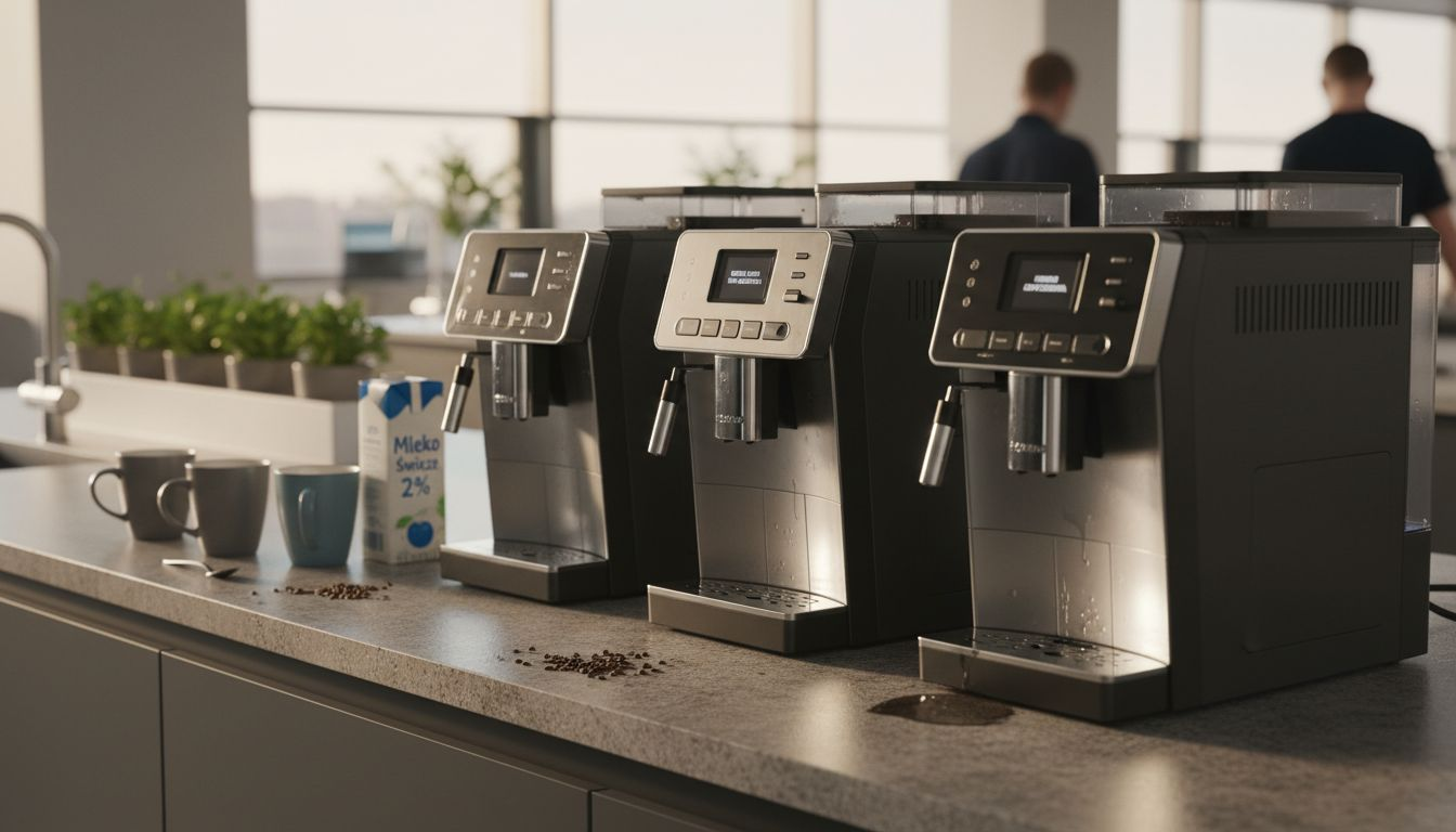 W naszym biurze stoją aż trzy ekspresy do kawy.