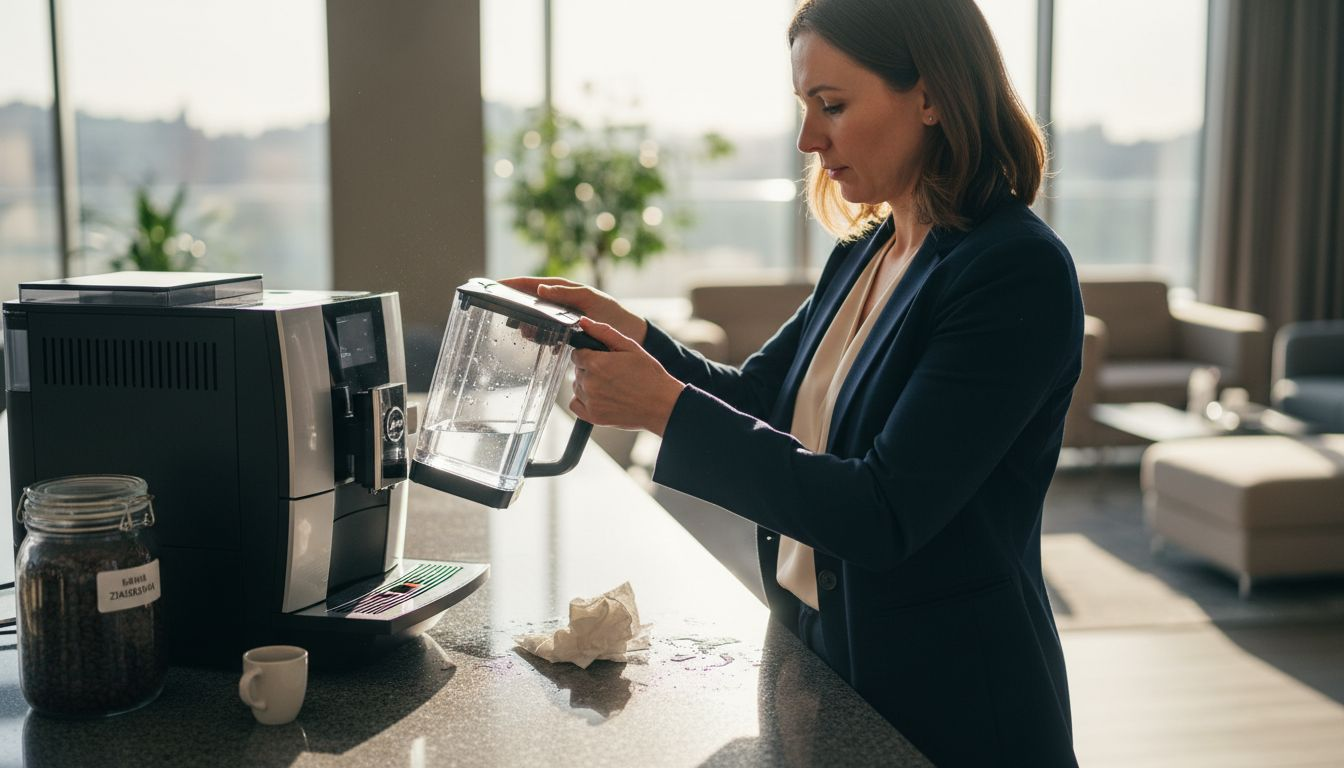 Jak wyjąć zbiornik na wodę z ekspresu Jura