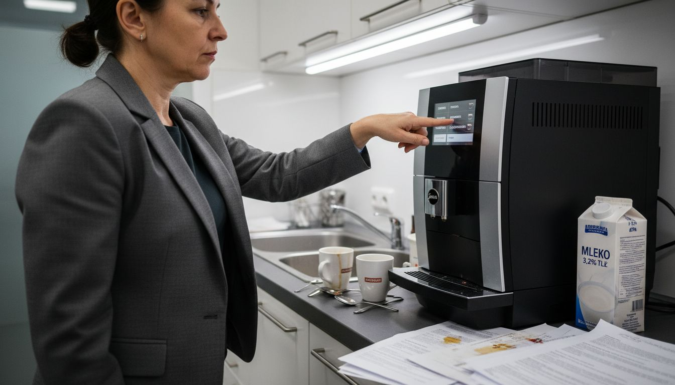 Ekspertka przygotowuje kawę na co dzień, korzystając z ekspresu Jura w swojej kuchni.