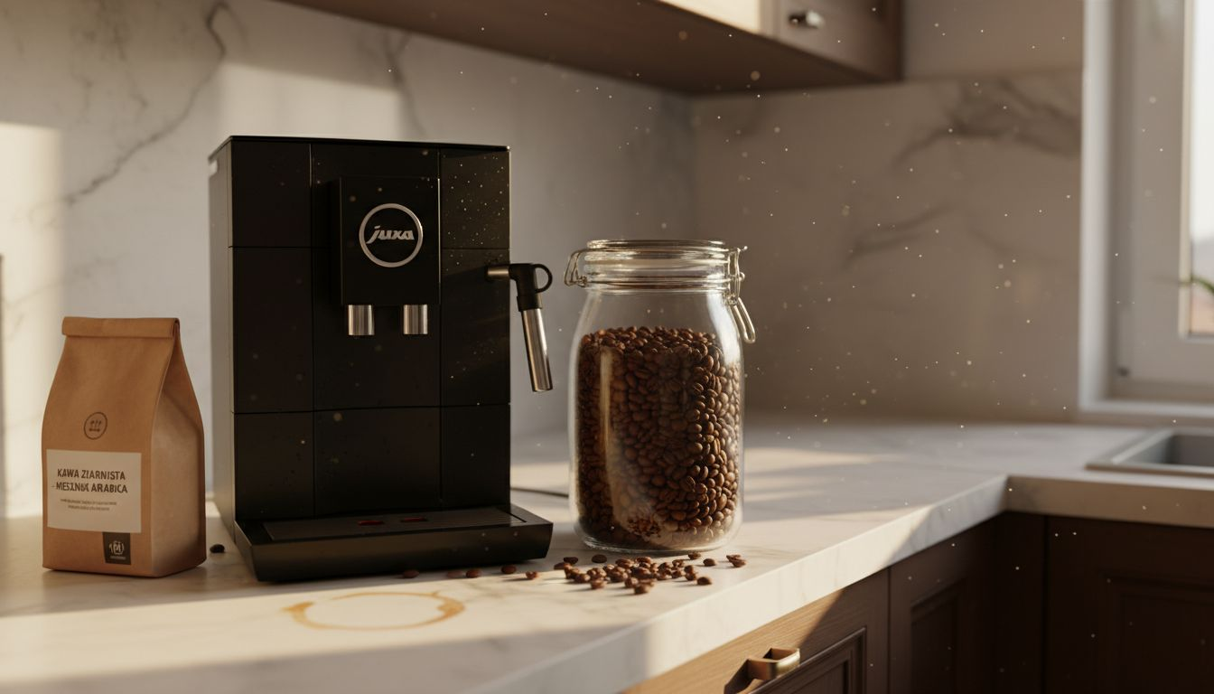 Przechowywanie kawy na blacie kuchennym