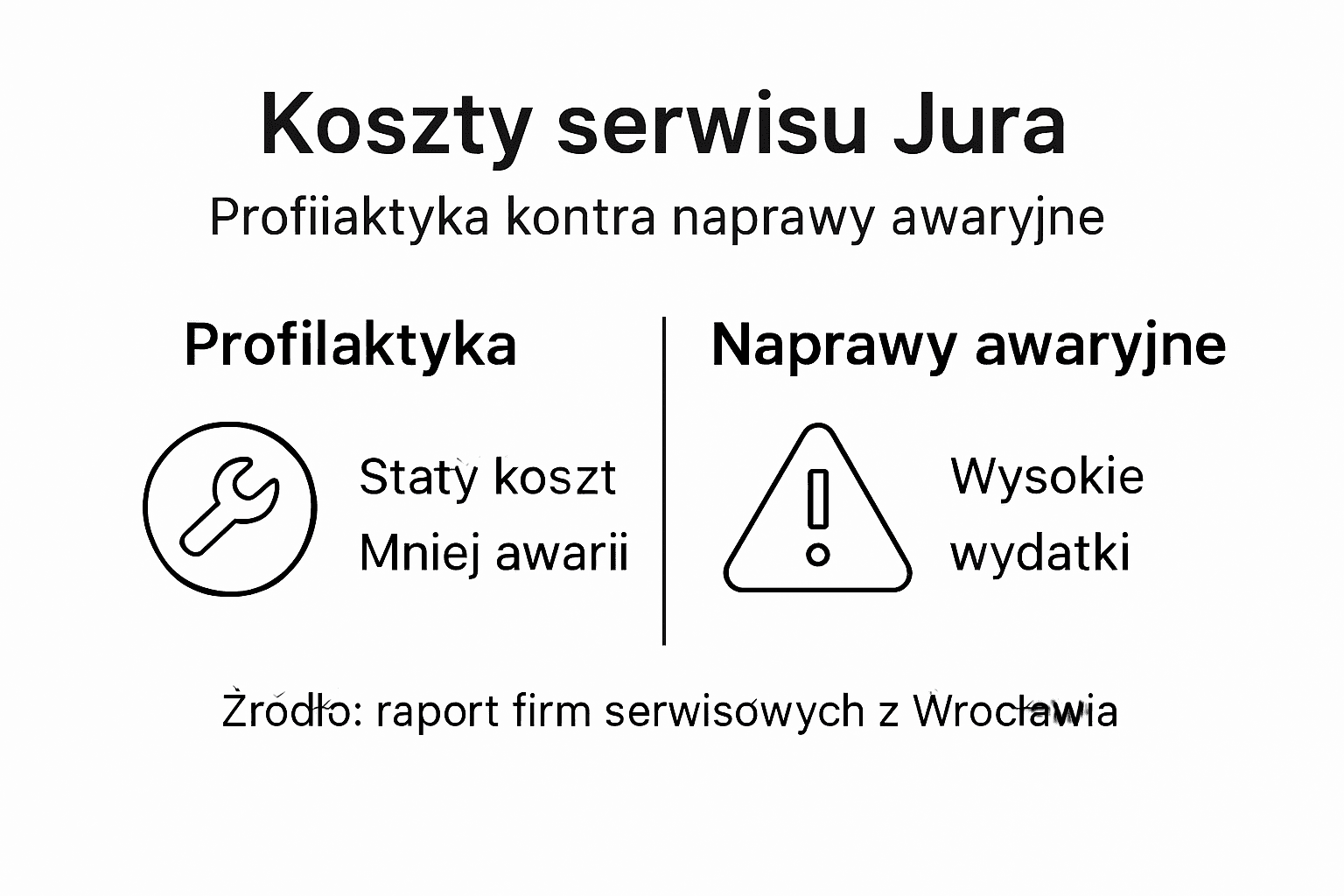 Przegląd kosztów serwisowania ekspresów Jura w biurze – zobacz naszą infografikę!