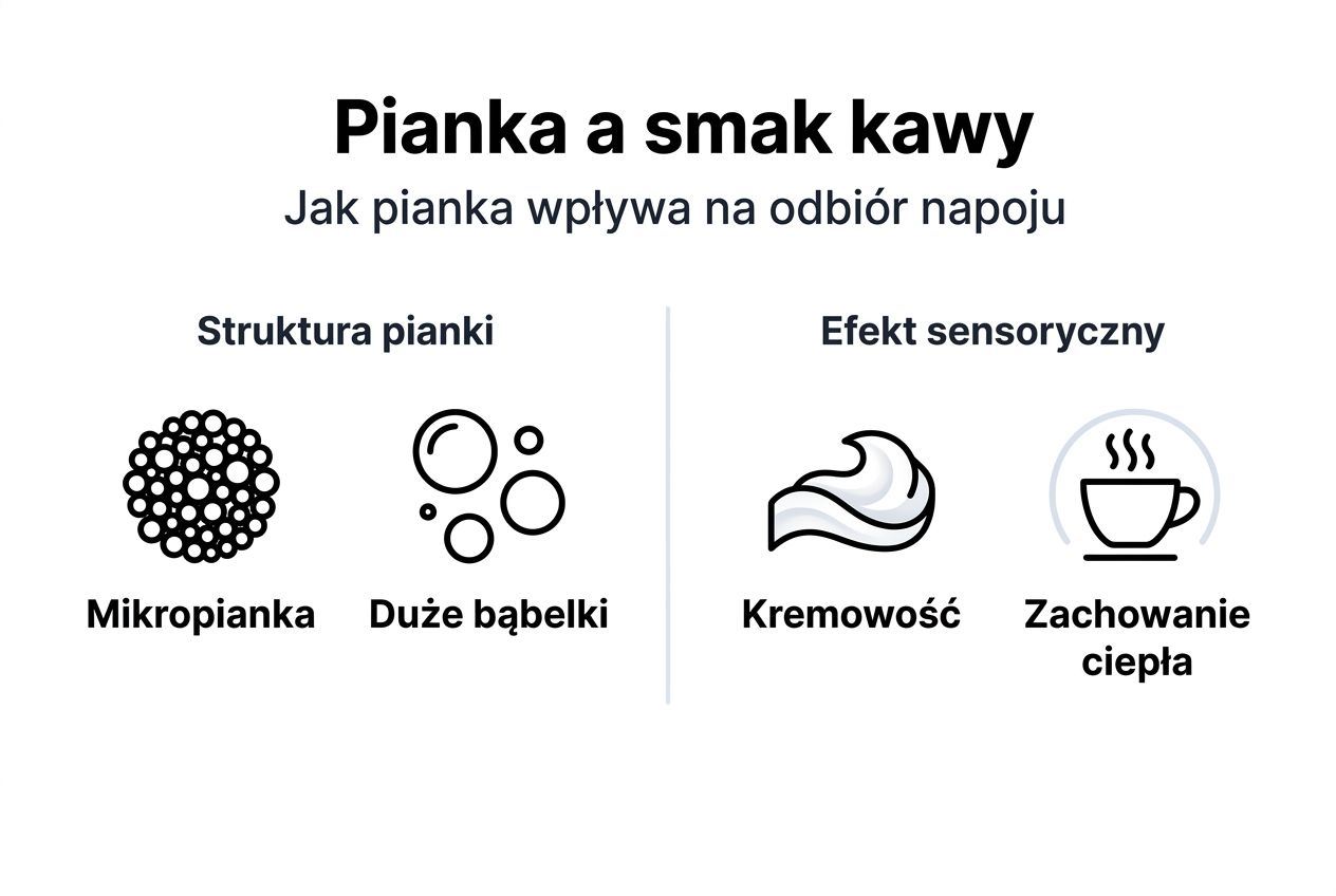 Infografika: Jak pianka na kawie wpływa na jej smak